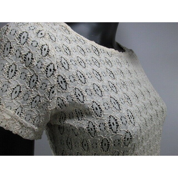 NOW Short Sleeve Threaded Crochet Lace Blouse - Picture 10 of 12